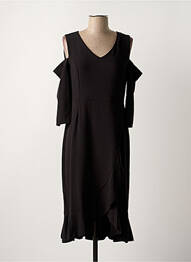 Robe mi-longue noir PAUL BRIAL femme