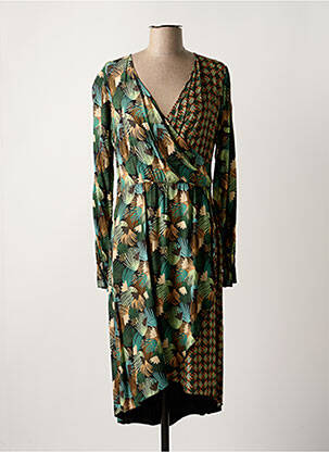 Robe mi-longue vert PAUL BRIAL femme