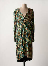 Robe mi-longue vert PAUL BRIAL femme