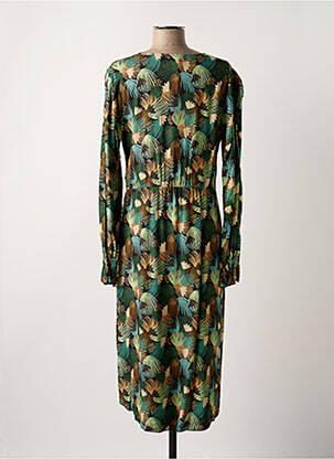 Robe mi-longue vert PAUL BRIAL femme