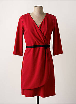 Robe mi-longue rouge PAUL BRIAL femme