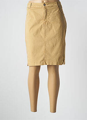 Jupe mi-longue marron PAUL BRIAL femme