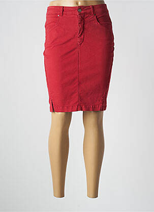 Jupe mi-longue rouge PAUL BRIAL femme