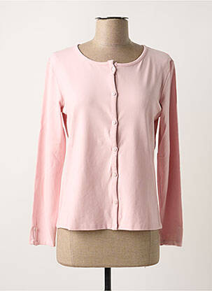 Gilet manches longues rose PAUL BRIAL femme