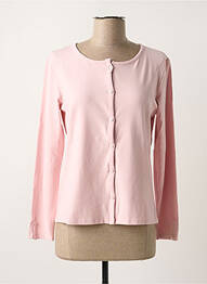 Gilet manches longues rose PAUL BRIAL femme