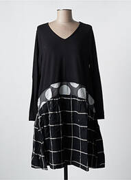 Robe mi-longue noir G!OZE femme