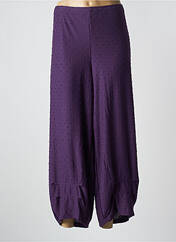 Pantalon droit violet G!OZE pour femme seconde vue