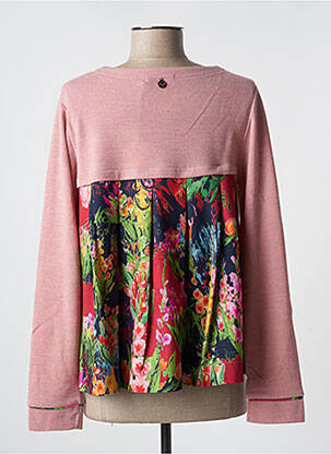 Gilet manches longues rose MALOKA femme