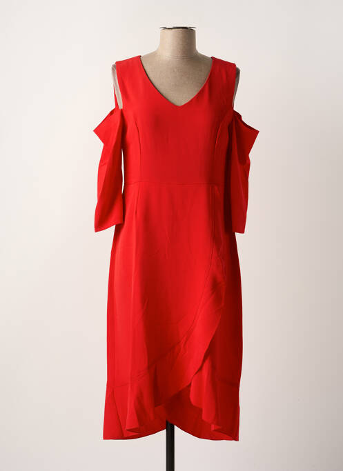 Robe mi-longue rouge PAUL BRIAL pour femme