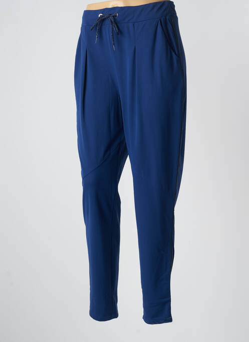 Pantalon droit bleu MALOKA pour femme