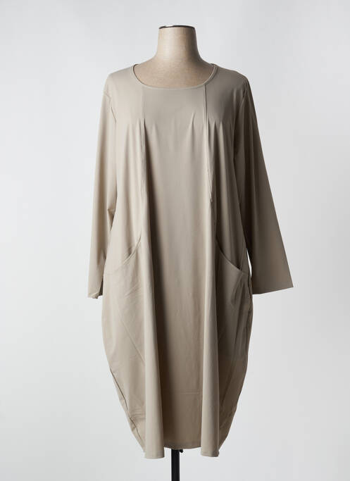 Robe longue taupe G!OZE pour femme