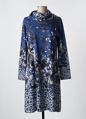 Robe mi-longue bleu MALOKA pour femme