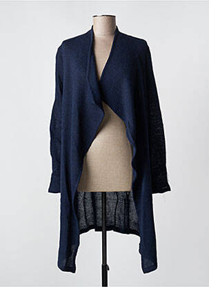 Gilet manches longues bleu MALOKA femme