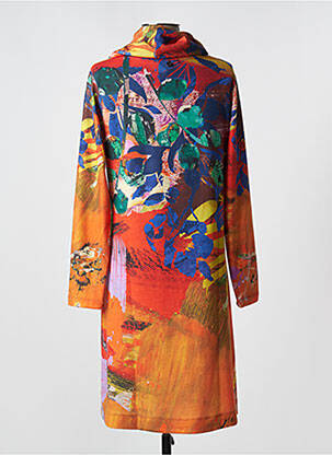 Robe mi-longue orange MALOKA femme