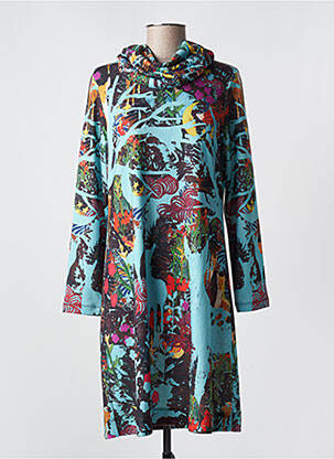 Robe mi-longue bleu MALOKA femme