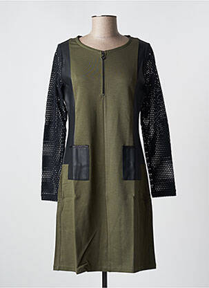 Robe mi-longue kaki MALOKA femme