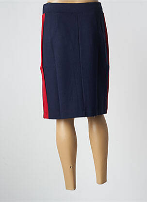 Jupe mi-longue bleu MALOKA femme