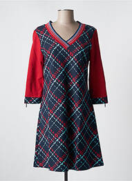 Robe mi-longue rouge MALOKA femme