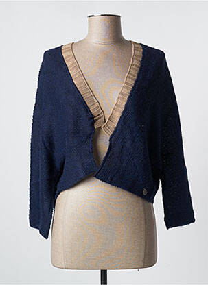 Gilet manches longues bleu MALOKA femme