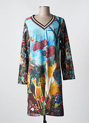 Robe mi-longue bleu MALOKA femme