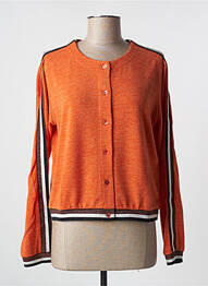 Gilet manches longues orange MALOKA femme