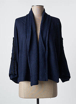 Gilet manches longues bleu MALOKA femme
