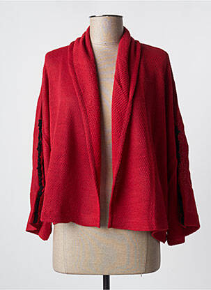 Gilet manches longues rouge MALOKA femme