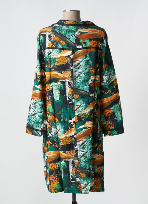 Robe mi-longue vert MALOKA pour femme