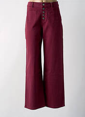 Pantalon large bordeaux C'EST BEAU LA VIE pour femme seconde vue