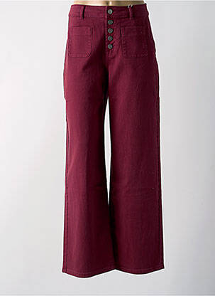 Pantalon large bordeaux C'EST BEAU LA VIE pour femme