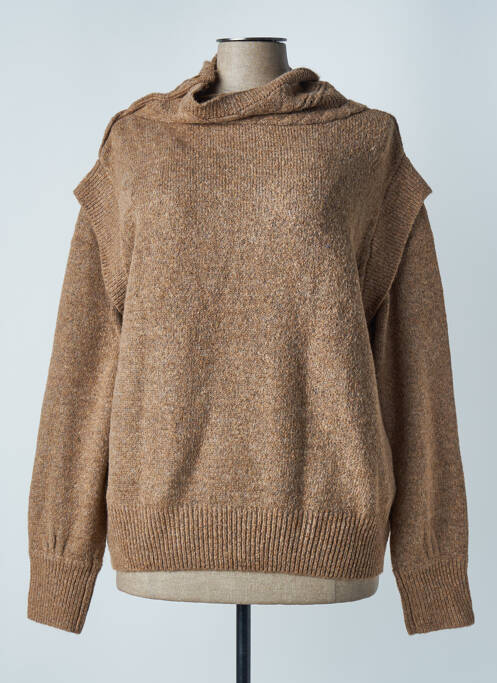 Pull marron C'EST BEAU LA VIE pour femme