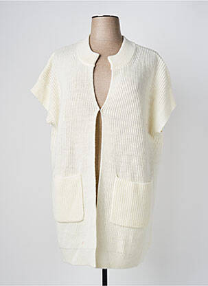 Gilet manches courtes ecru DIANE LAURY femme