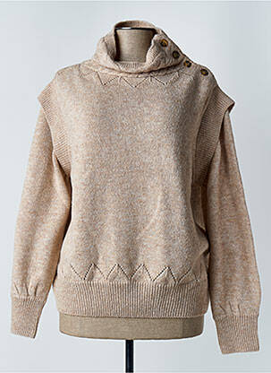 Pull beige C'EST BEAU LA VIE pour femme