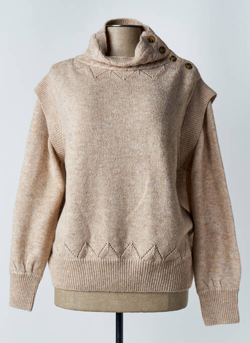 Pull beige C'EST BEAU LA VIE pour femme