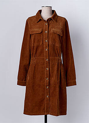 Robe mi-longue marron C'EST BEAU LA VIE femme