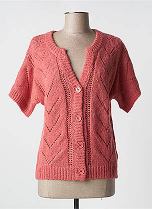 Gilet manches courtes rose DIANE LAURY femme
