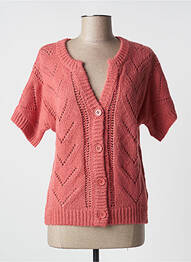Gilet manches courtes rose DIANE LAURY femme
