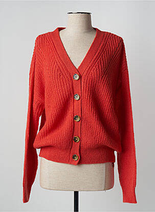 Gilet manches longues orange C'EST BEAU LA VIE femme