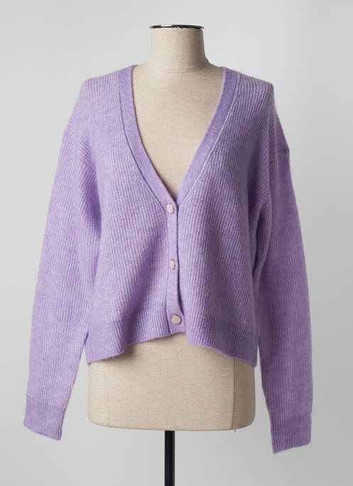 Gilet manches longues violet JULIE GUERLANDE pour femme