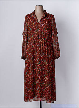 Robe longue marron C'EST BEAU LA VIE femme