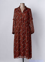 Robe longue marron C'EST BEAU LA VIE femme