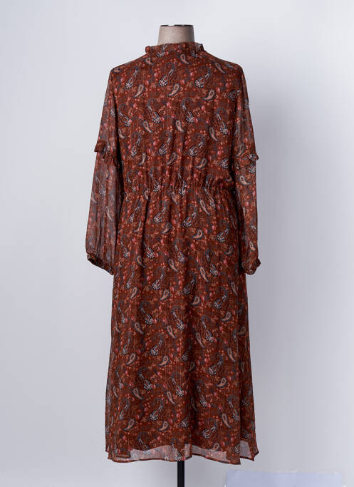 Robe longue marron C'EST BEAU LA VIE pour femme