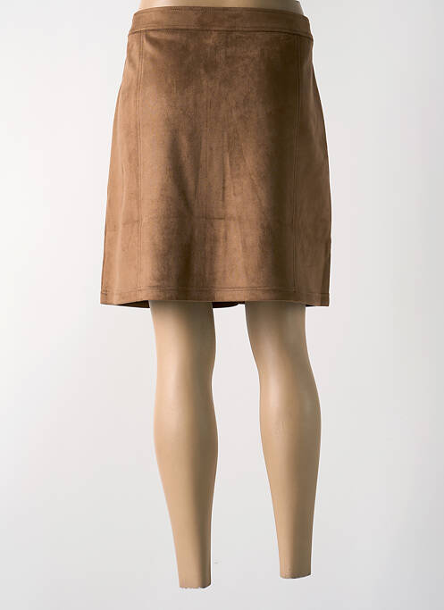 Jupe mi-longue marron C'EST BEAU LA VIE pour femme