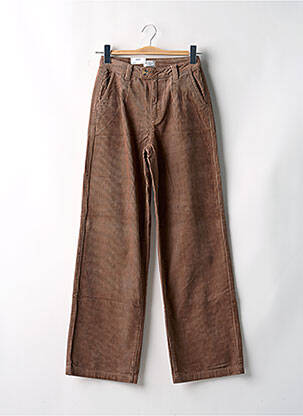 Pantalon large marron C'EST BEAU LA VIE pour femme