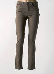 Pantalon slim marron C'EST BEAU LA VIE pour femme seconde vue