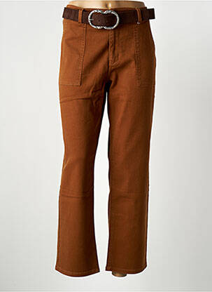 Pantalon slim marron C'EST BEAU LA VIE femme