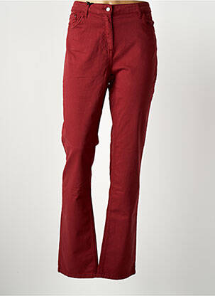 Jeans coupe droite rouge JULIE GUERLANDE femme