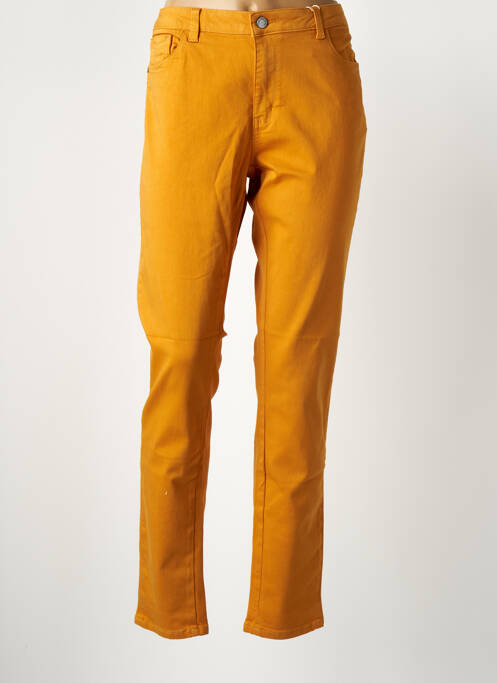 Pantalon slim jaune C'EST BEAU LA VIE pour femme