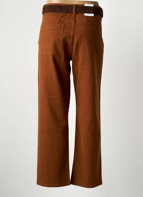 Pantalon slim marron C'EST BEAU LA VIE pour femme