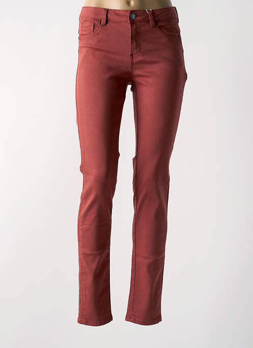 Pantalon slim rouge C'EST BEAU LA VIE pour femme